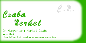 csaba merkel business card